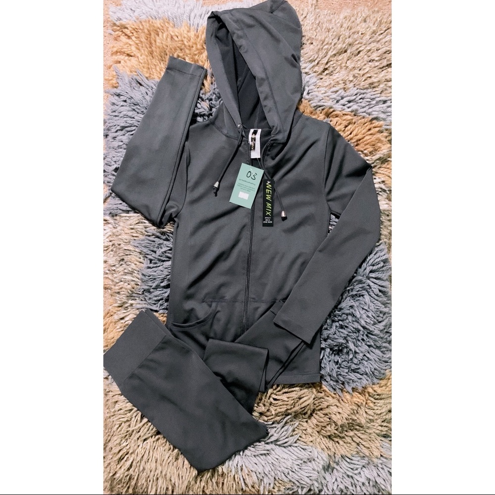 One Size Grey Legging & Hoodie Set